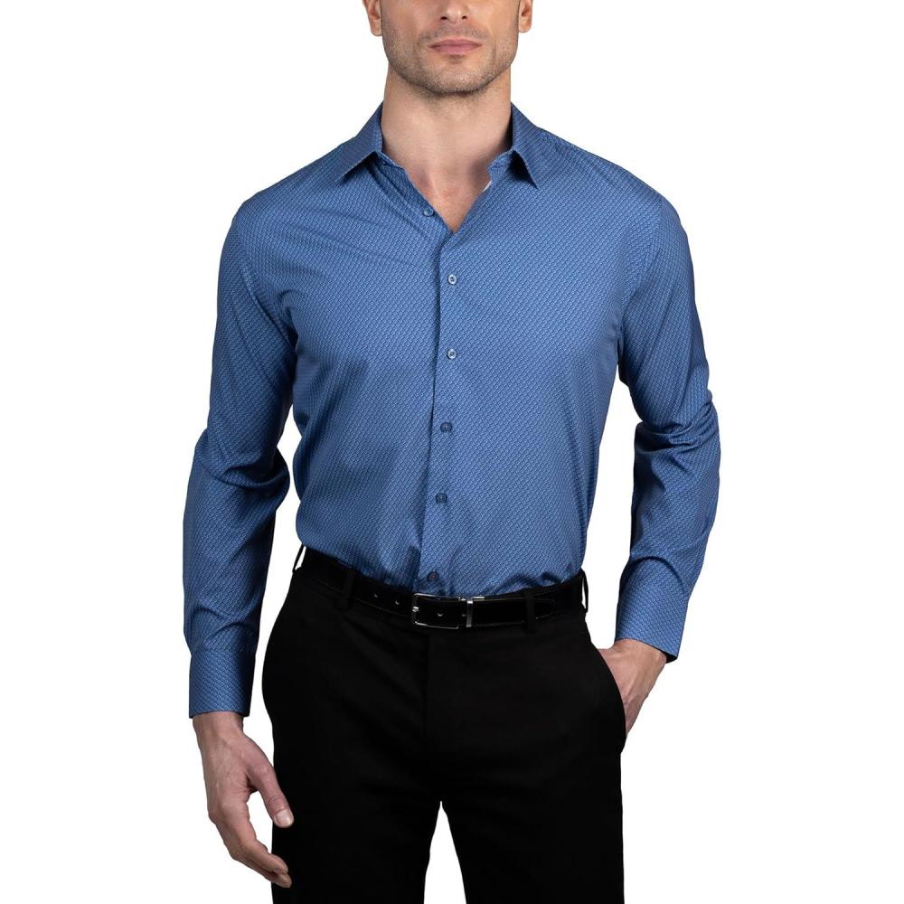 imageNautica Mens Slim FitWhite Leaf Print