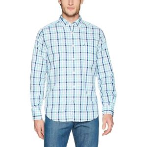 Nautica Men’s Classic Button Down Shirt(Blue  Green  White)