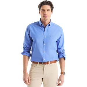Nautica Men’s Classic Button Down Shirt(The French Blue)