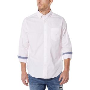 Nautica Men’s Classic Fit Stretch Solid Long Sleeve Button Down Shirt(Cradle Pink)