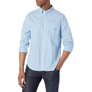 Nautica Men’s Classic Fit Stretch Solid Long Sleeve Button Down Shirt(Light French Blue)