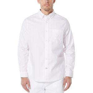 Nautica Men’s Classic Fit Stretch Solid Long Sleeve Button Down Shirt(Pink)