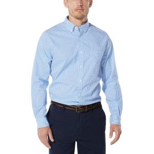 Nautica Men’s Classic Fit Stretch Solid Long Sleeve Button Down Shirt(Soft Blue)