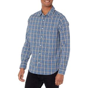 Nautica Mens Nautica Navtech Plaid Shirt(Estate Blue)