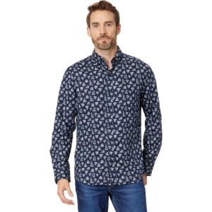 Nautica Men’s Printed Shirt(Maritme Navy)
