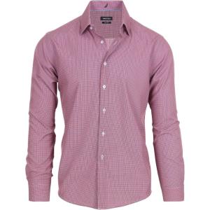 Nautica Slim Fit Mens Dress Shirts Long Sleeve Performance Polyester Fabric Wrinkle Free 4-Way Stretch(Multi Micro-check)