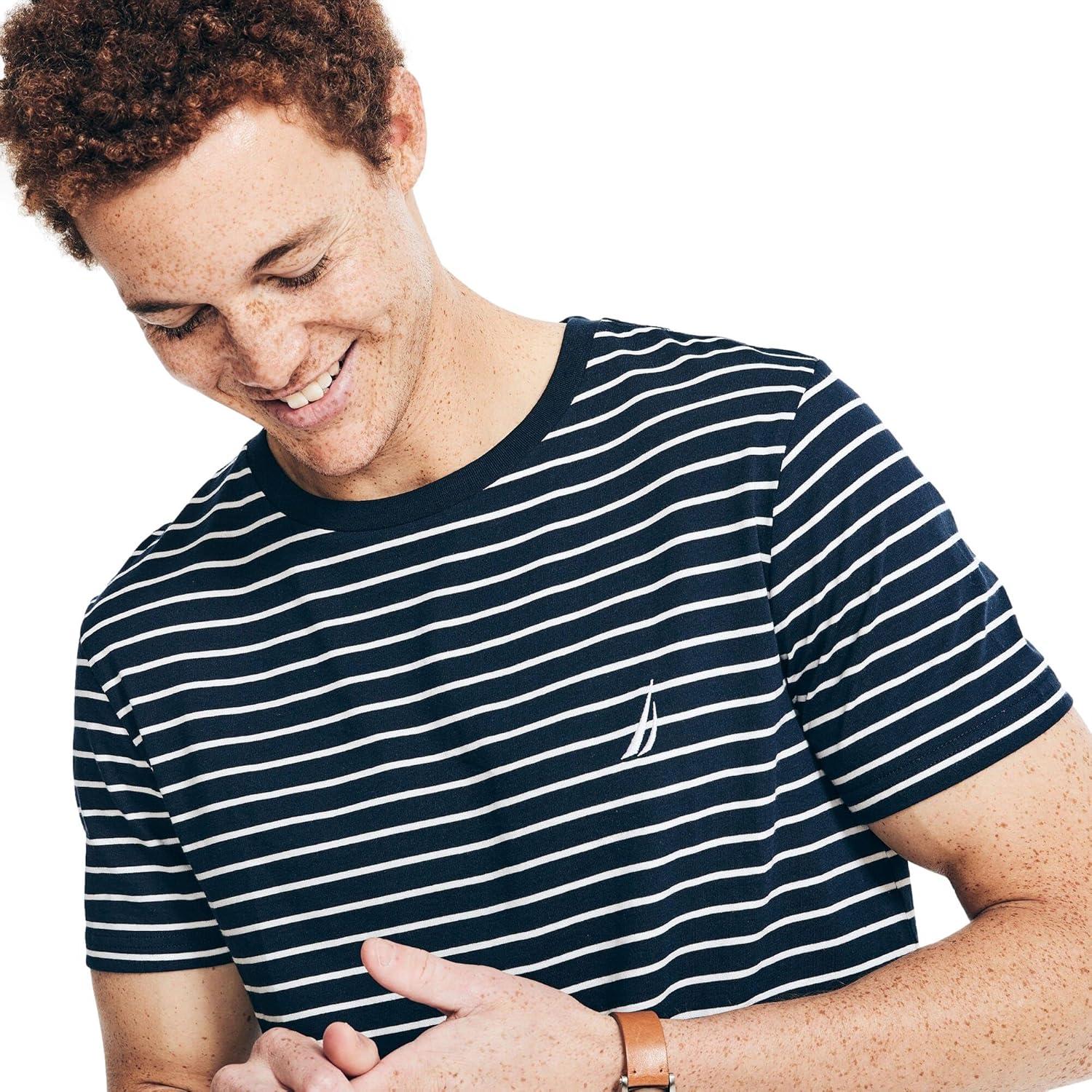 imageNautica Mens Nautica JClass TShirtStriped Navy Black
