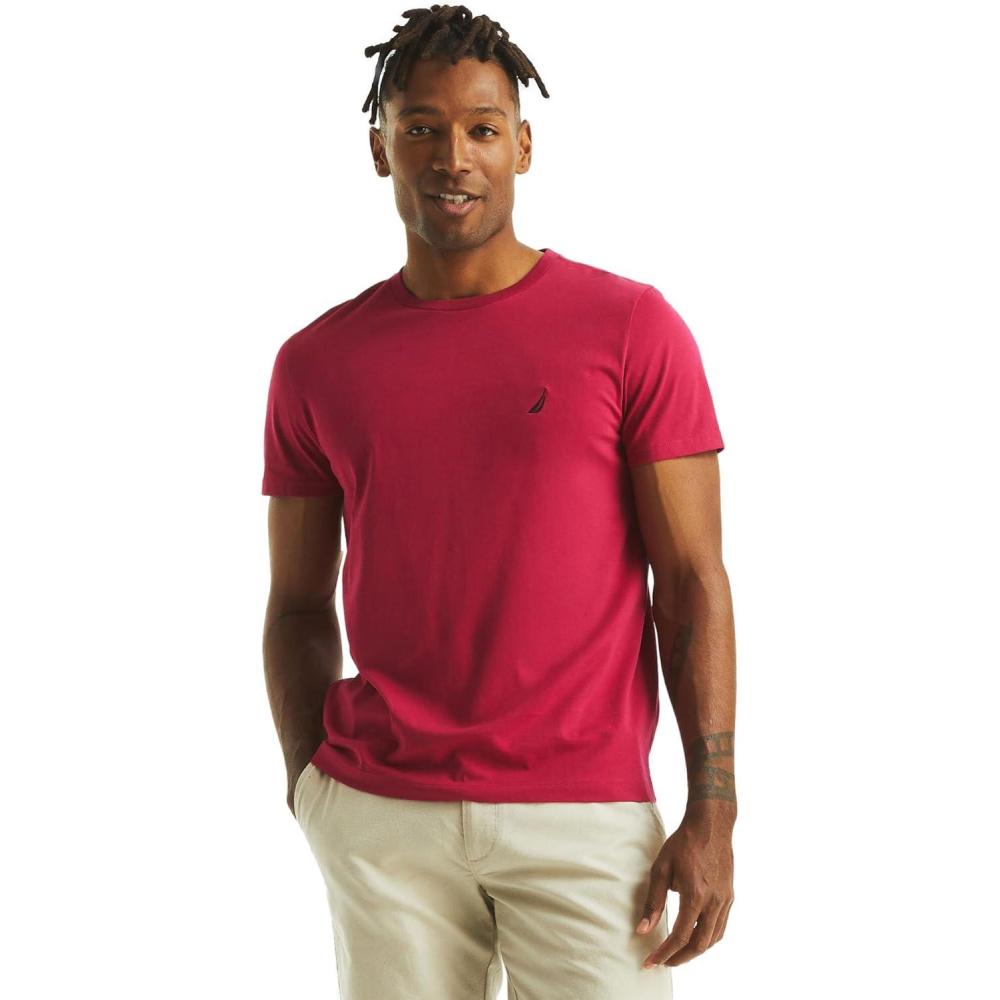 imageNautica Mens Nautica JClass TShirtDeep Fuschia