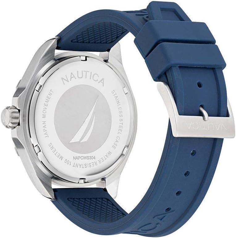 imageNautica Mens Clearwater Beach WatchBlueBlueSilver