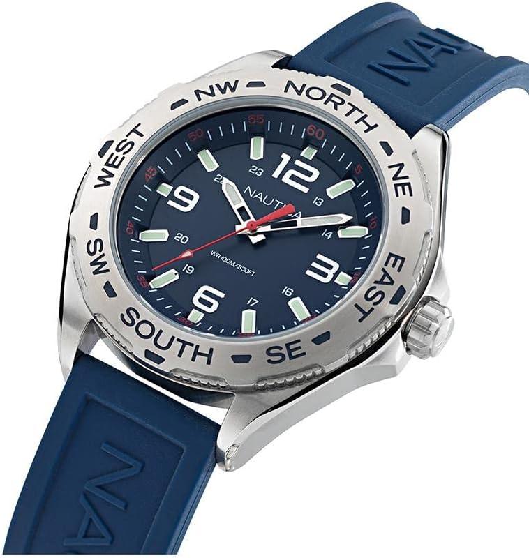 imageNautica Mens Clearwater Beach WatchBlueBlueSilver