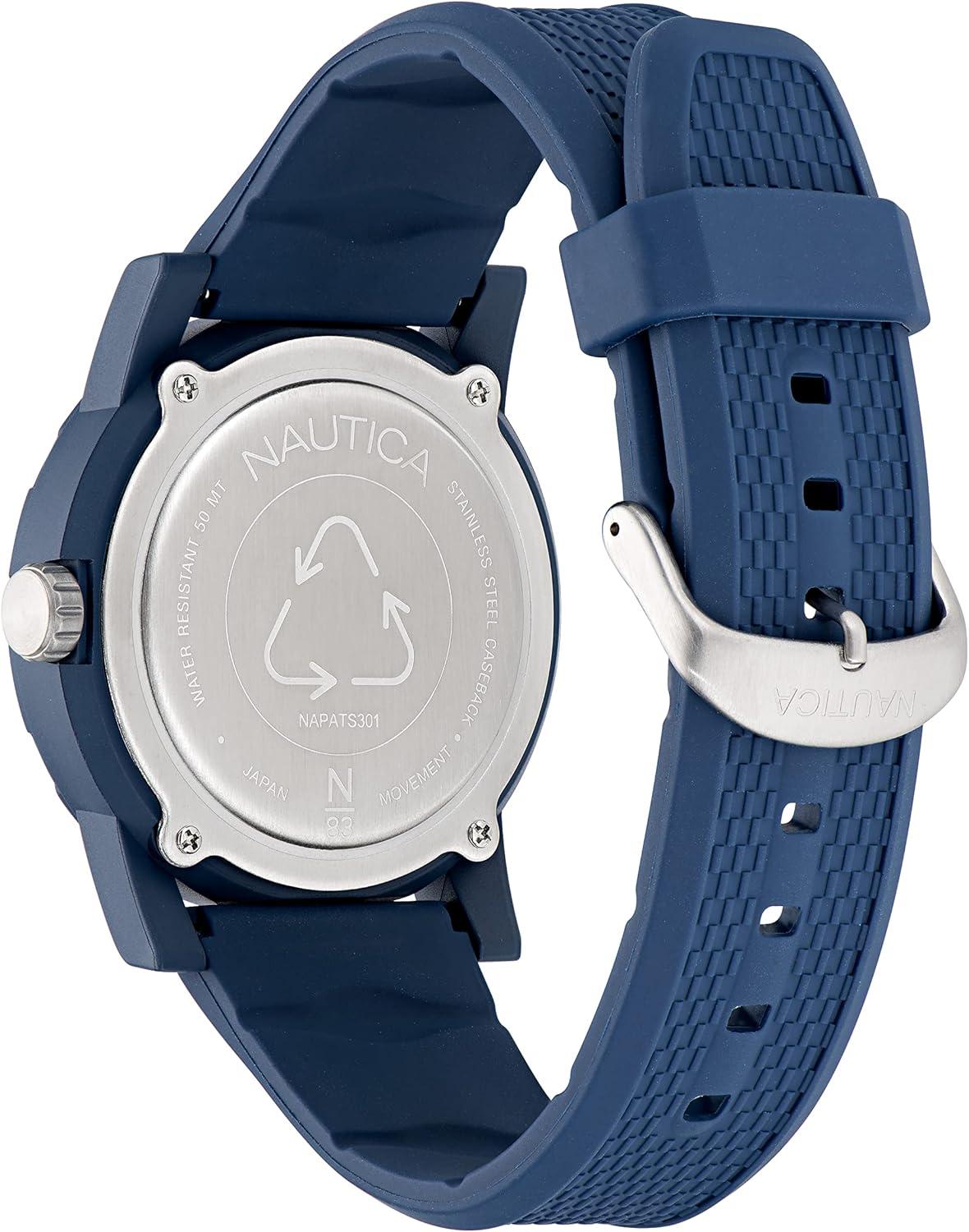imageNautica Mens N83 Everyday WatchBlueWhiteBlue
