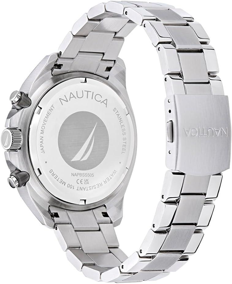 imageNautica Mens NCT Blue Sail Chronograph WatchSilverGraySilver
