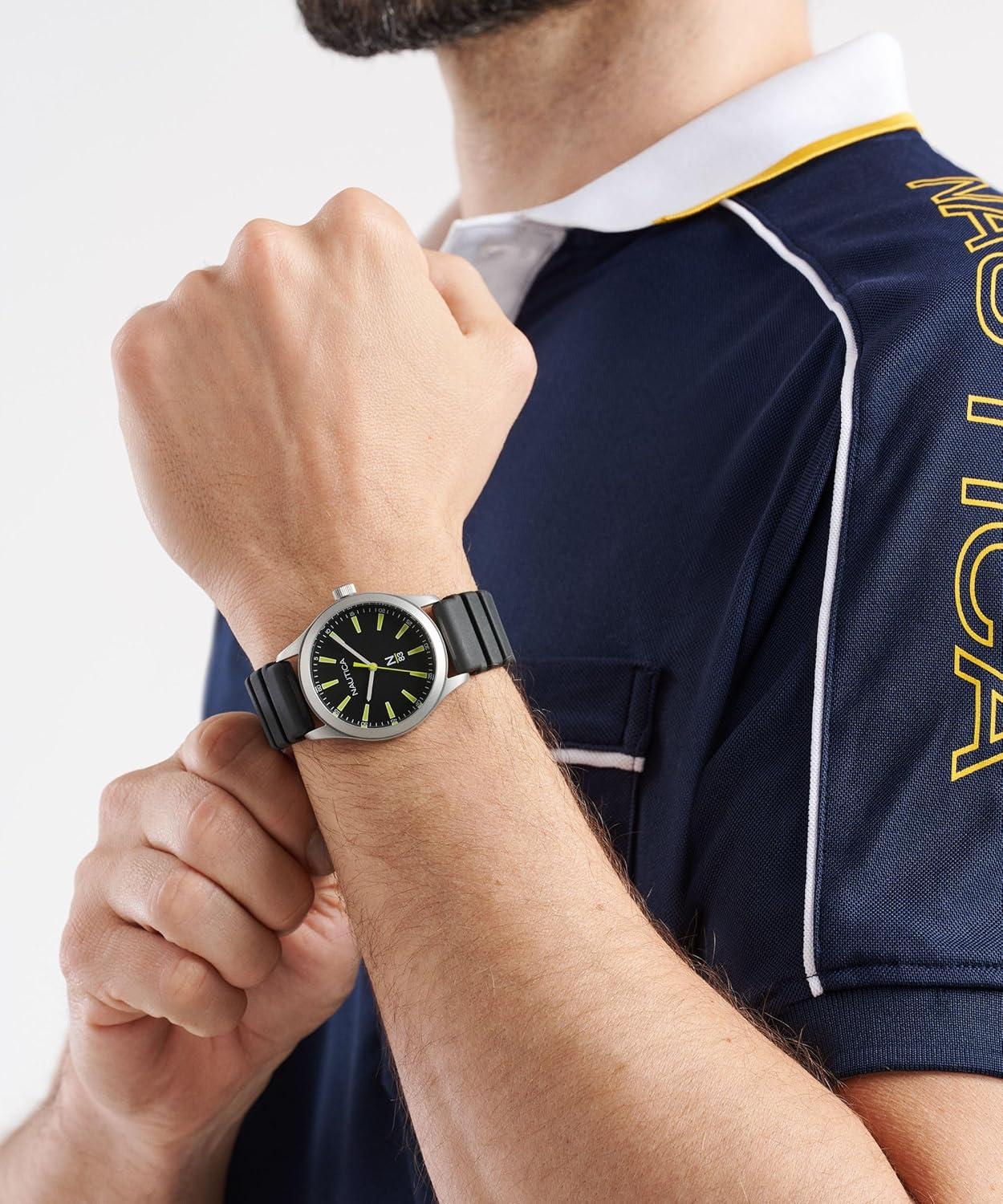 imageNautica Mens NSR Silicone WatchBlueBlueBlue