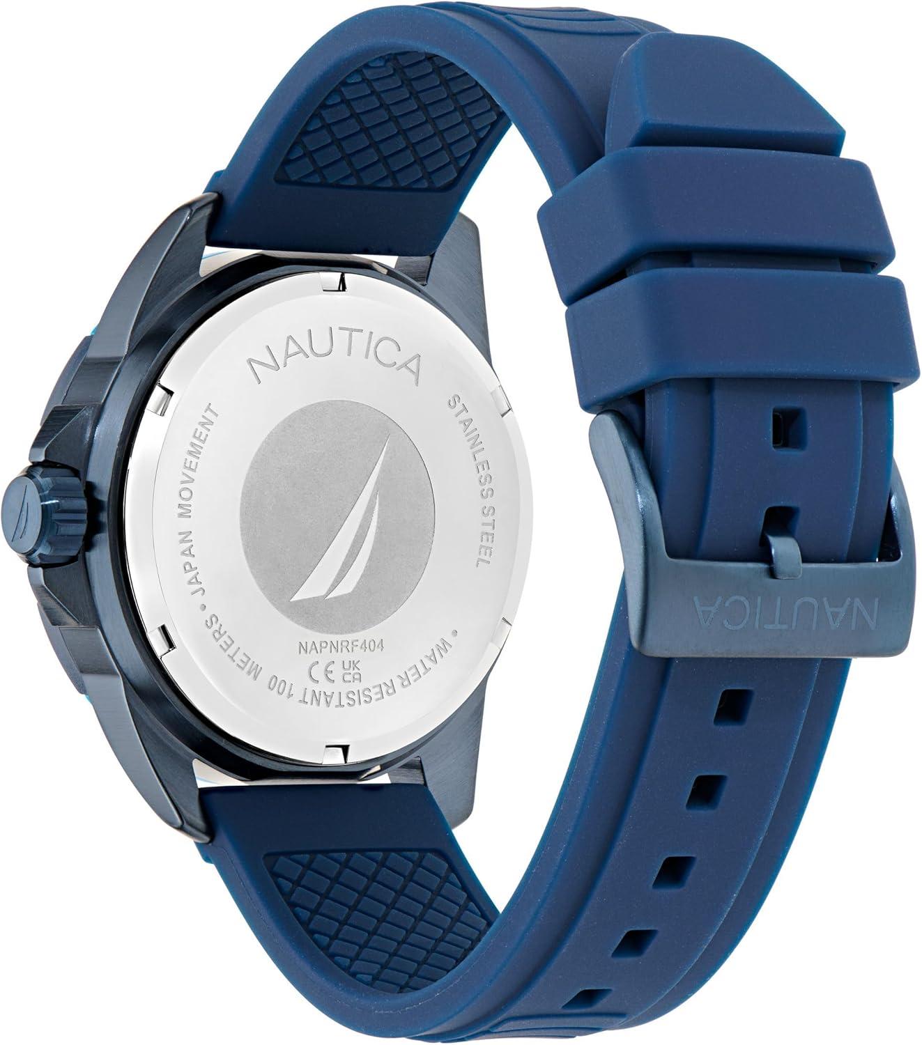 imageNautica Mens NSR Silicone WatchBlueBlueBlue