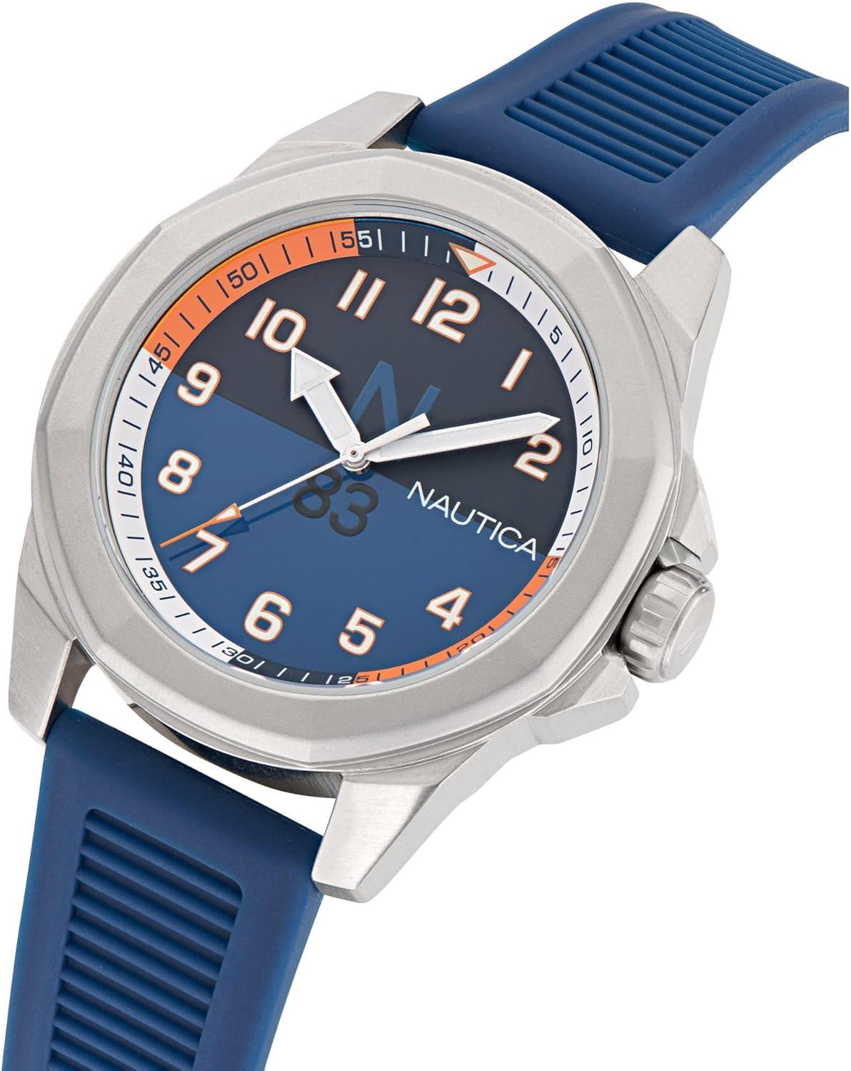 imageNautica Mens Tortuga Bay WatchBlueBlueSilver