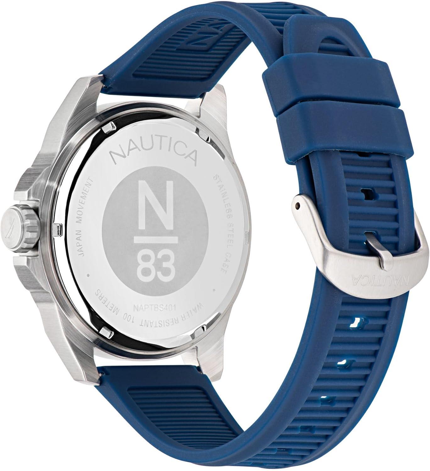 imageNautica Mens Tortuga Bay WatchBlueBlueSilver