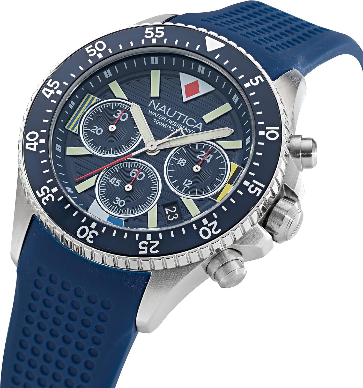 imageNautica Mens Westport WatchBlueBlueSilver