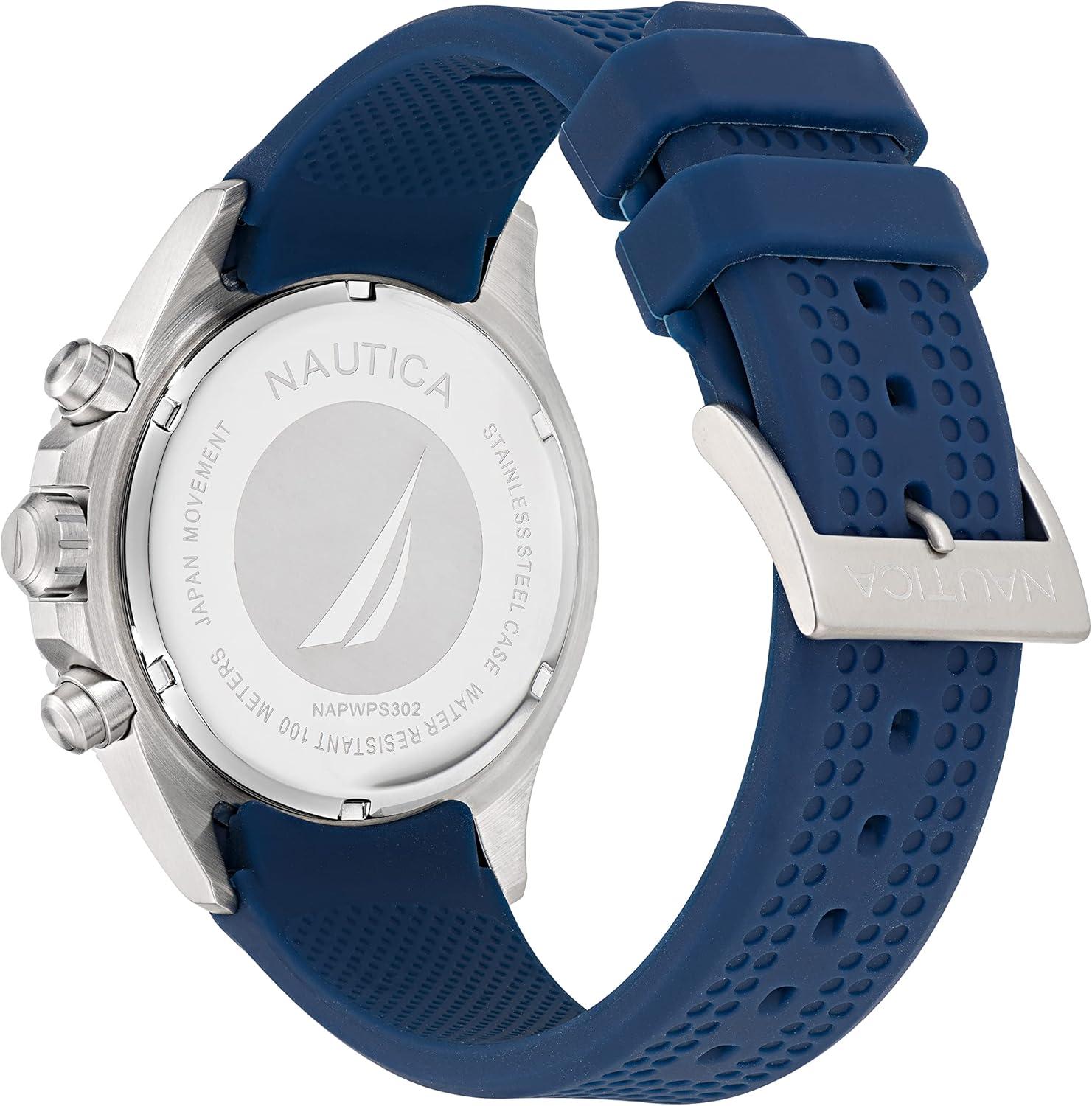 imageNautica Mens Westport WatchBlueBlueSilver