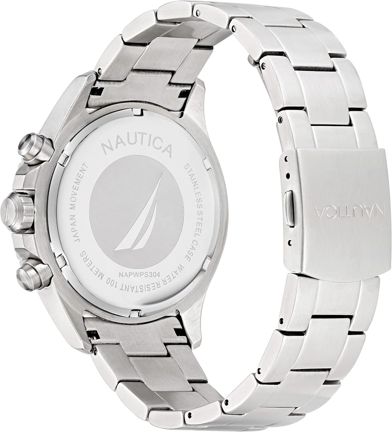 imageNautica Mens Westport WatchSilverBlueSilver