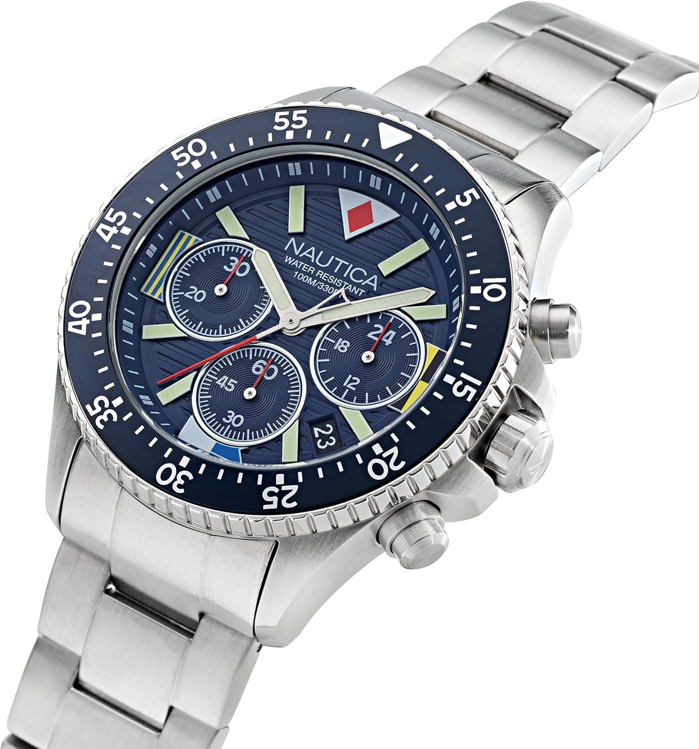 imageNautica Mens Westport WatchSilverBlueSilver