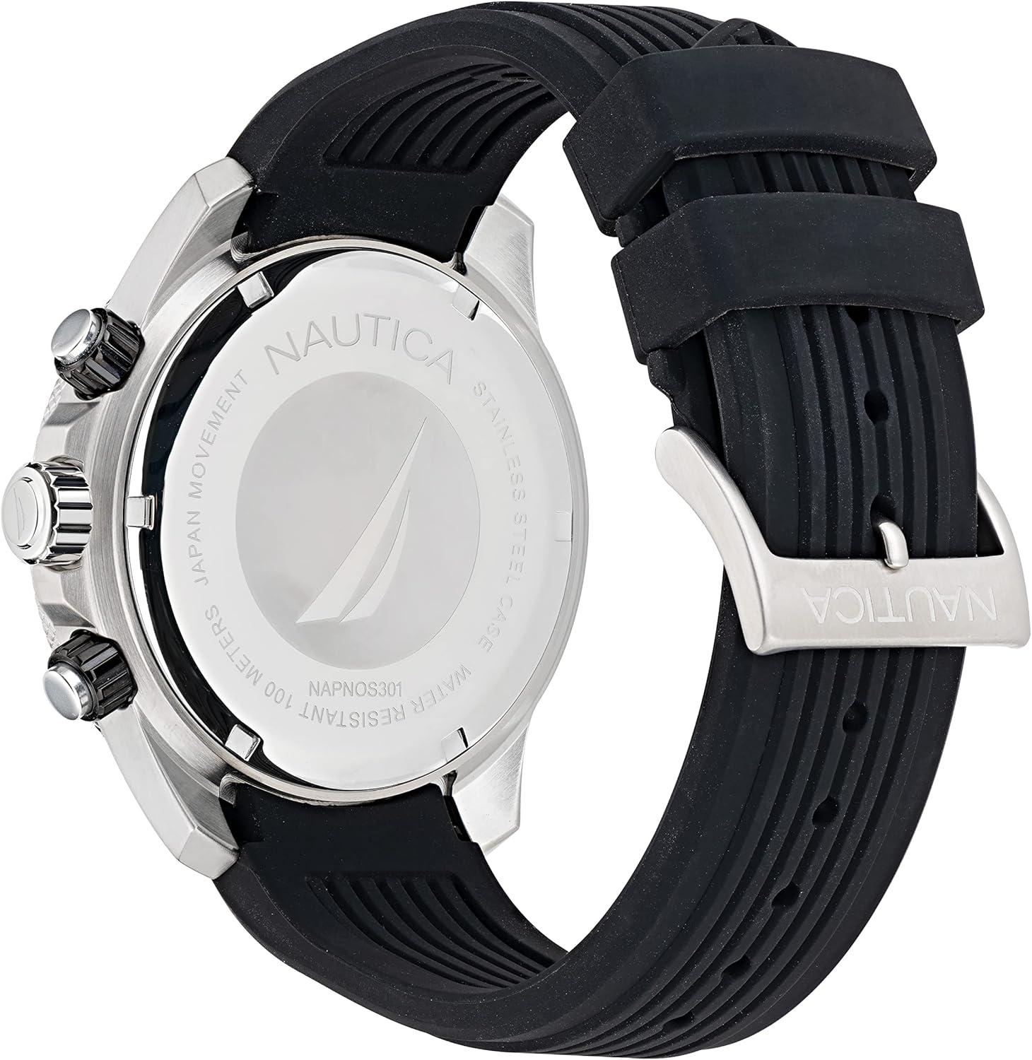 imageNautica One Mens WatchBlackBlackSilver