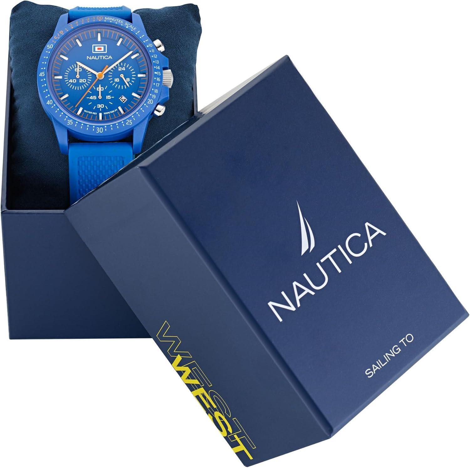 imageNautica One Mens WatchBlueBlue ChronoBlue