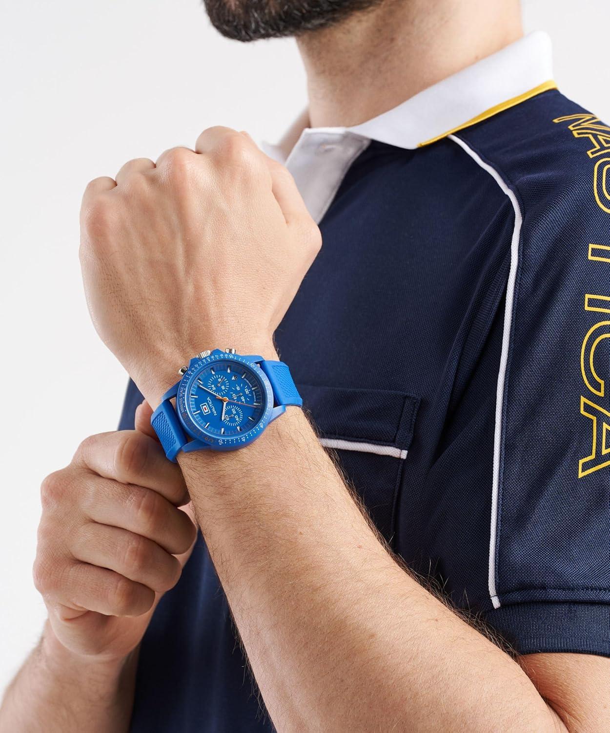 imageNautica One Mens WatchBlueBlue ChronoBlue