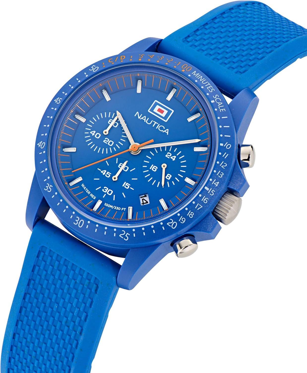 imageNautica One Mens WatchBlueBlue ChronoBlue