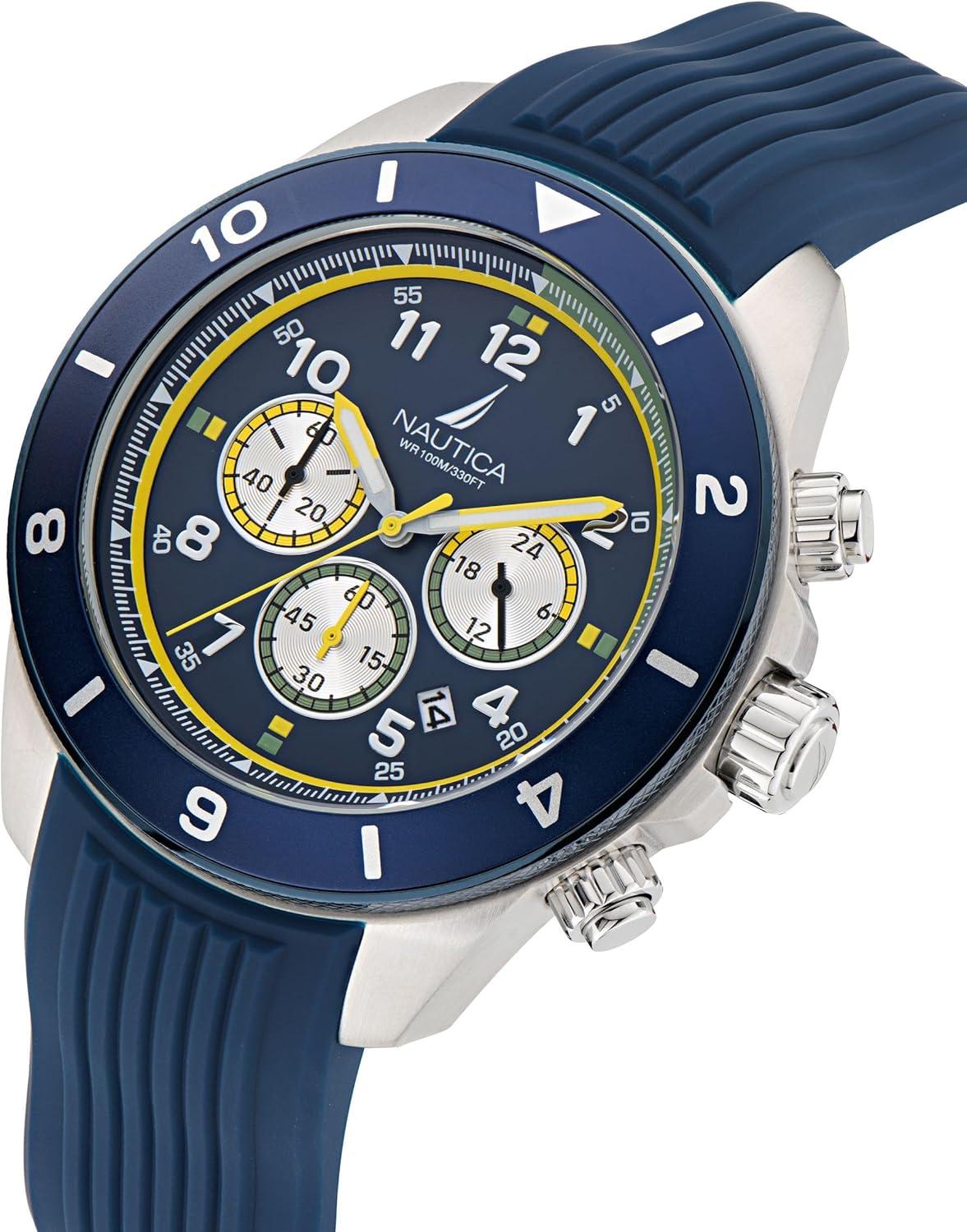 imageNautica One Mens WatchBlueBlueSilver
