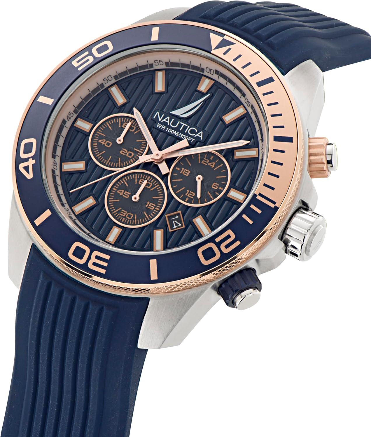 imageNautica One Mens WatchNavy BlueBlueSilver