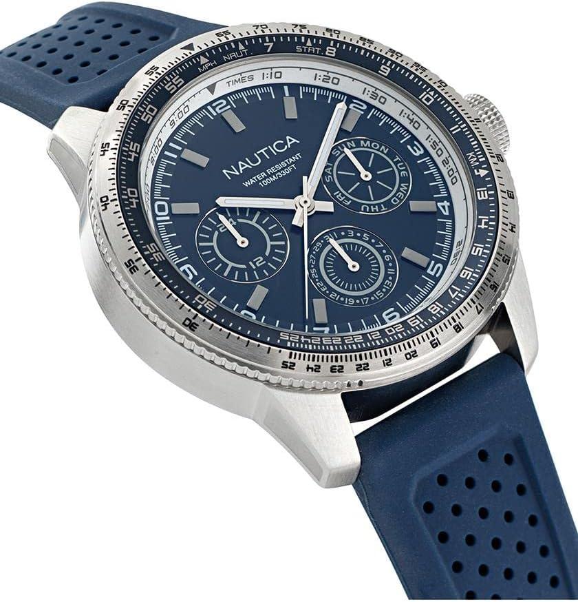 imageNautica Sporty Mens WatchBlueBlueSilver