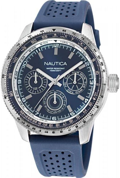 imageNautica Sporty Mens WatchBlueBlueSilver