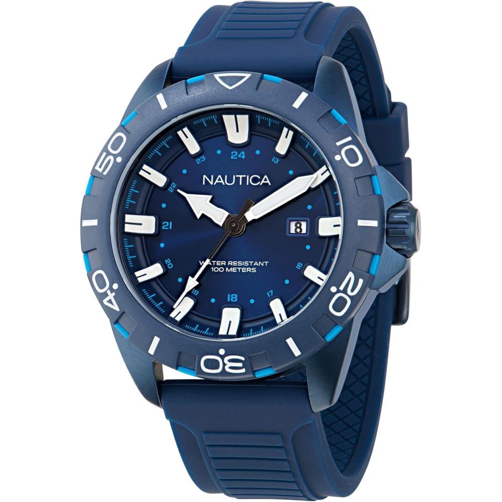 imageNautica Mens NSR Silicone WatchBlueBlueBlue