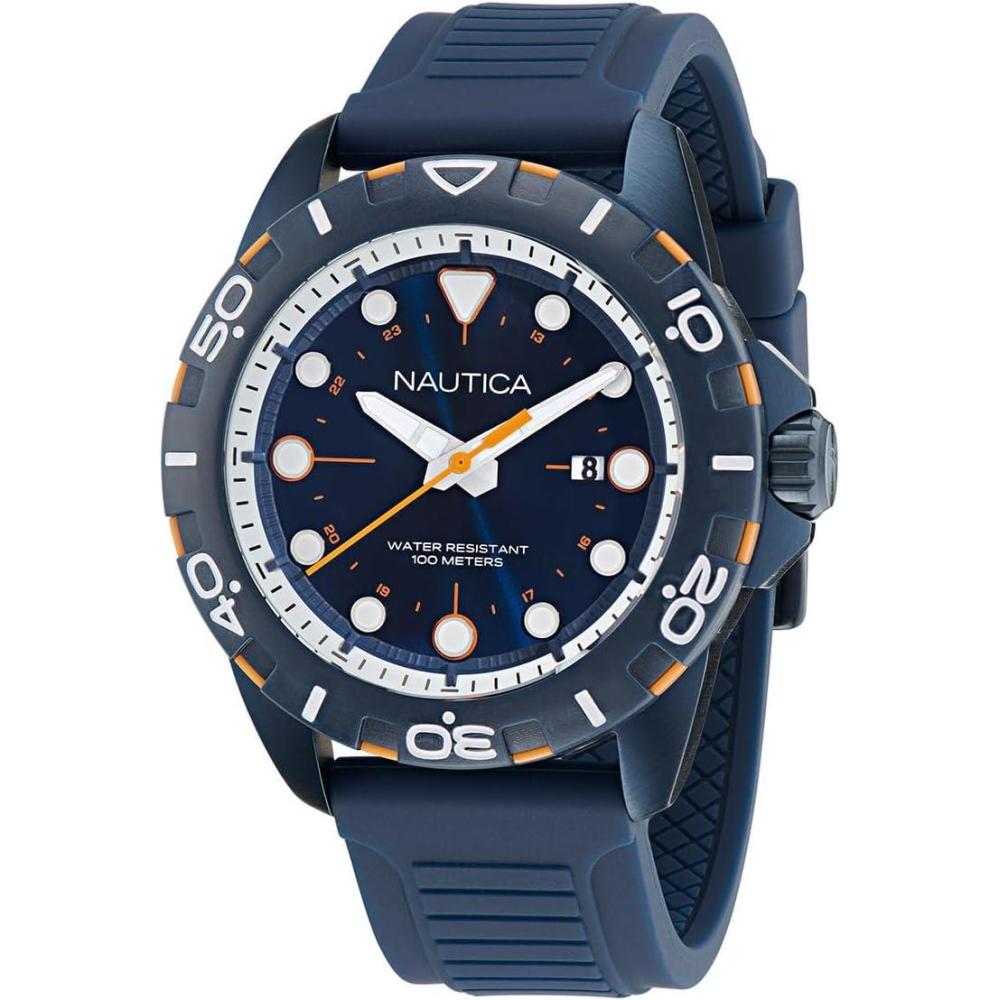 imageNautica Mens NSR Silicone WatchNavyBlueNavy BlueNavyBlue
