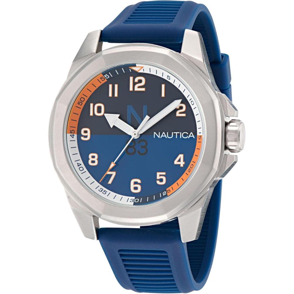 imageNautica Mens Tortuga Bay WatchBlueBlueSilver