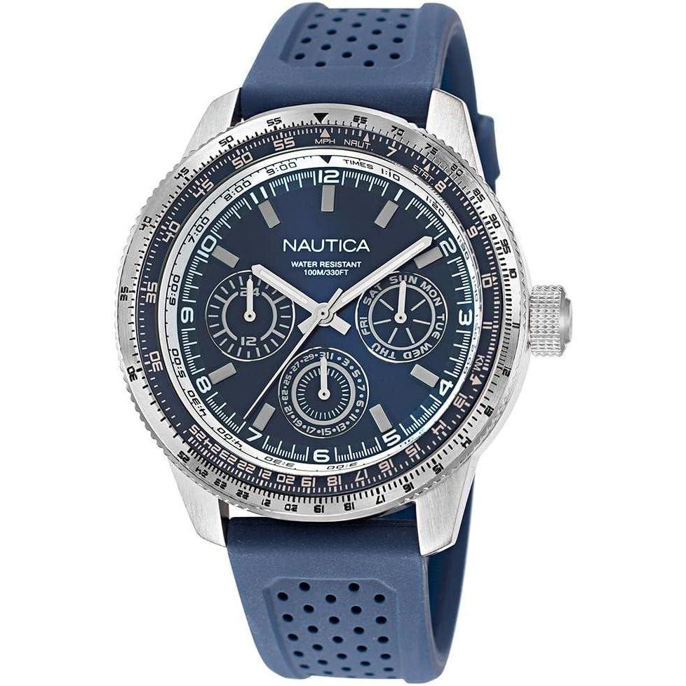 imageNautica Sporty Mens WatchBlueBlueSilver