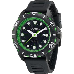 Nautica Men’s Black Silicone Strap Watch (Model: NAPNRS402)