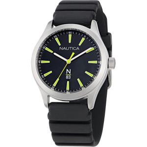 Nautica Men’s N83 Everyday Watch(Black/Black/Silver)