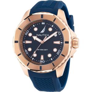 Nautica Men’s NAPKMS306 KOH May Bay Blue Silicone Strap Watch