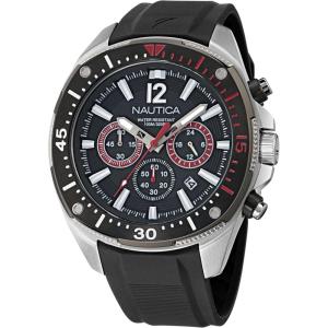 Nautica Men’s NCT Blue Sail Chronograph Watch(Black/Black/Silver)