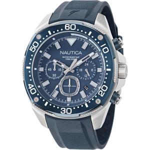 Nautica Men’s NCT Blue Sail Chronograph Watch(Blue/Blue/Silver)
