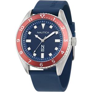 Nautica Men’s NS3 Sporty Watch(Blue/Blue-Red/Silver)