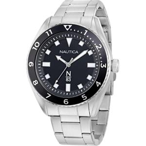 Nautica Men’s NS3 Sporty Watch(Silver/Black/Silver)