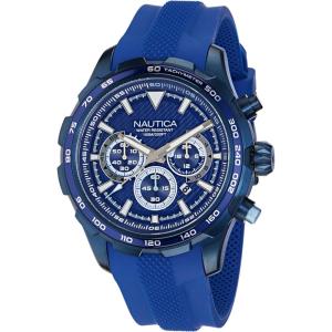 Nautica Men’s NST Chronograph 46mm Watch(Blue/Blue/Blue)
