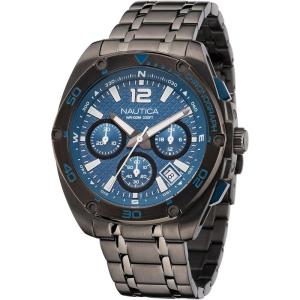 Nautica Men’s Tin Can Bay Watch(Gunmetal/Blue/Silver)