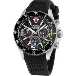 Nautica Men’s Westport Watch(Black/Black/Silver)
