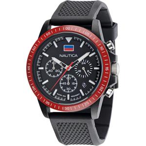 Nautica One Men’s Watch(Black/Red/IP Black)