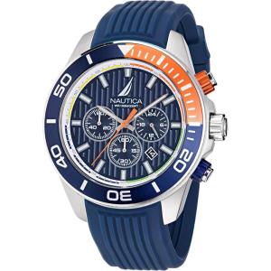Nautica One Men’s Watch(Blue/Orange/Silver)