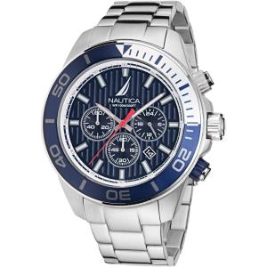 Nautica One Men’s Watch(Silver/White/Silver)