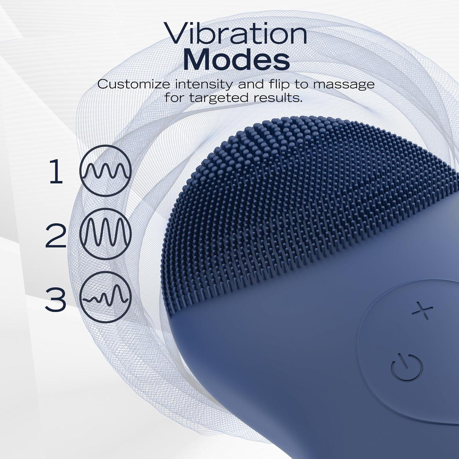 imageNautica PC120 Facial Cleansing Brush Made with UltraHygienic Soft Silicone Waterproof Rechargeable Vibrating Face Exfoliator Scrub Brush with Sonic Technology for Men amp Women Summer SunNavy